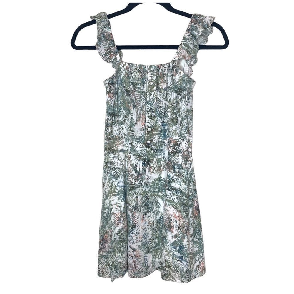 ANTHROPOLOGIE paper crane flutter sleeve dress